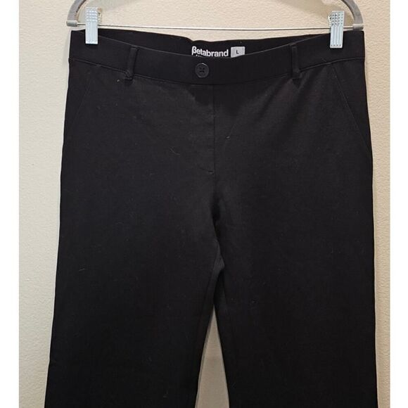 Betabrand Black Knit Bootcut Yoga Pants Size Large - Picture 3 of 6